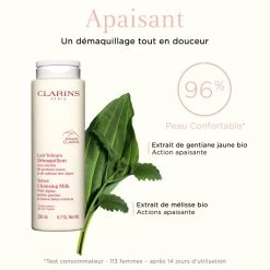 Clarins Lait Velours Démaquillant - Toutes Peaux -Maquillage Et Soins Boutique lait velours demaquillant toutes peaux 3